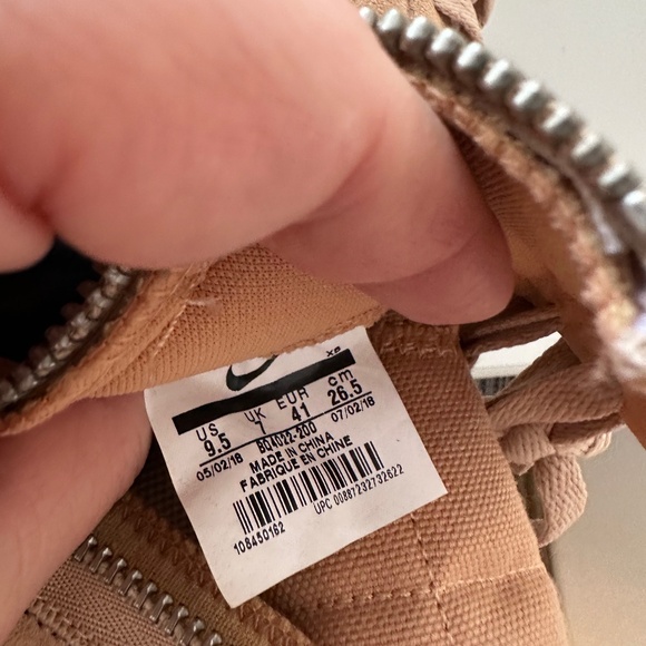 Nike Women's Blazer Mid Rebel Bio Beige Summit White Black | Size 9.5 - Picture 7 of 7